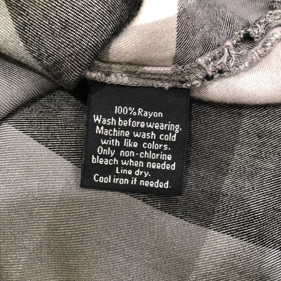 Rock & Replubic Black & White Plaid Cap Sleeve Flannel Shirt XL - Picture 5 of 5